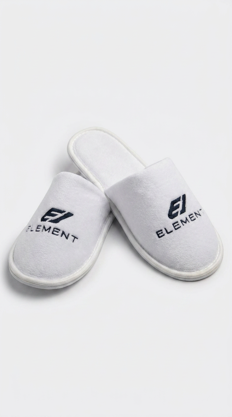 Велюровые тапочки с вышивкой для компании Element — работа Ретекс-Принт